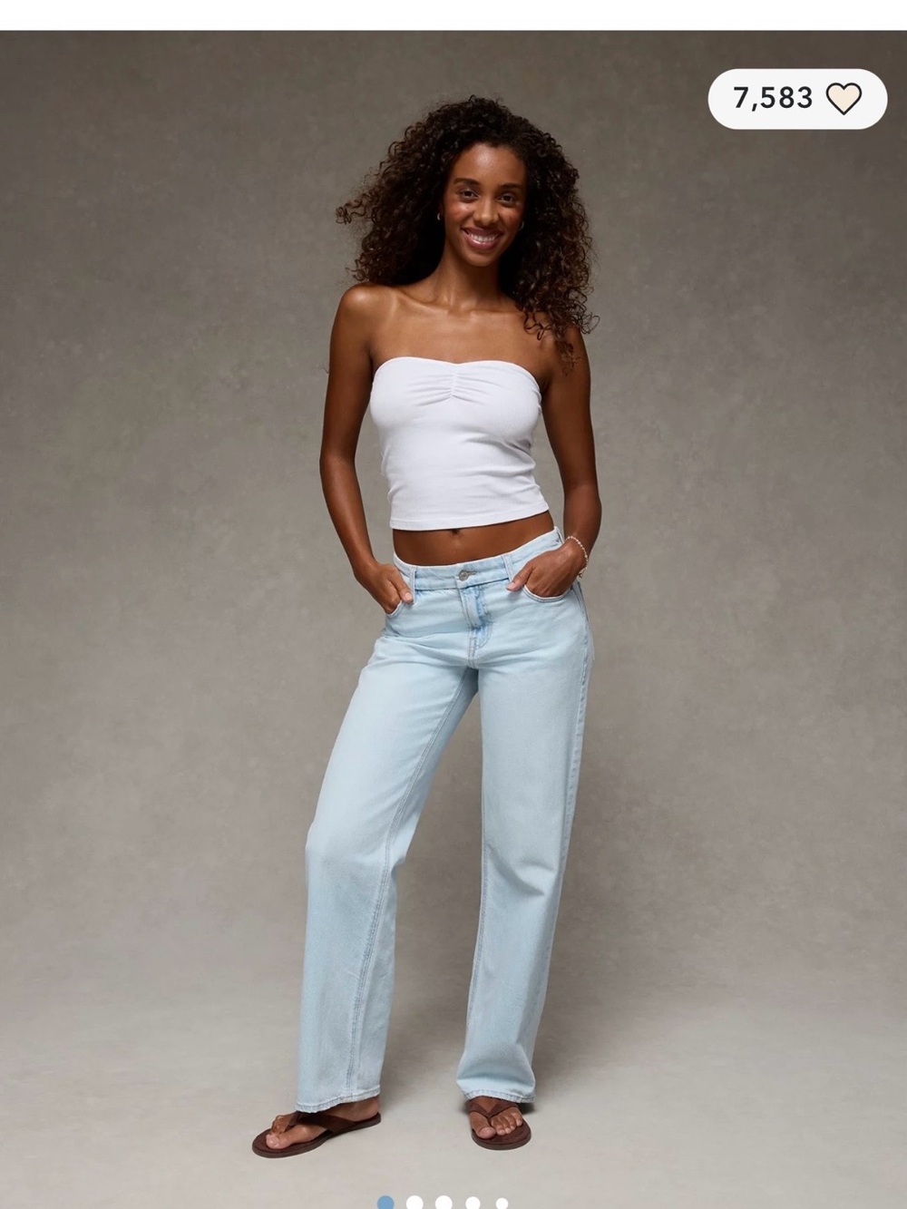 American Eagle Light Blue Curvy Straight-Leg Women’s Jeans